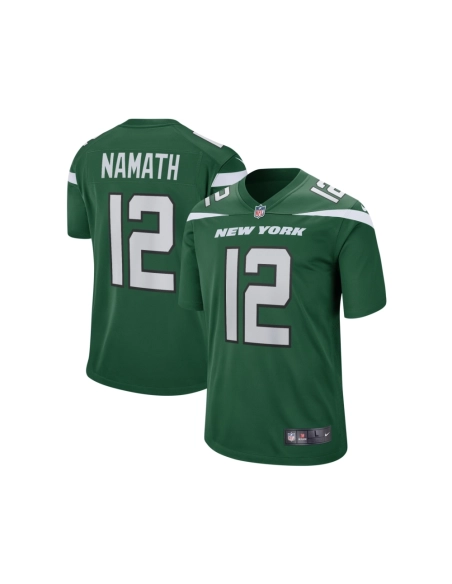 Mens New York Jets Joe Namath Gotham Green Game Retired Player Jersey