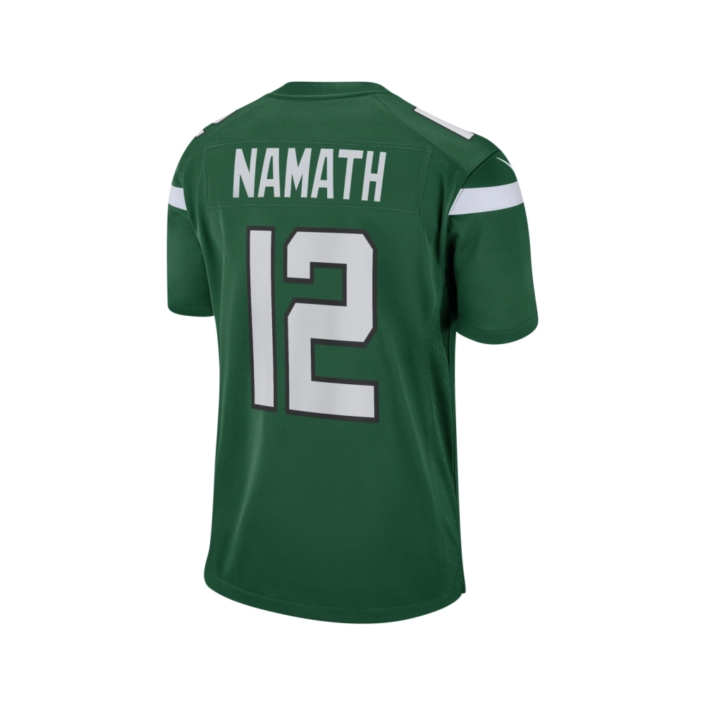 Mens New York Jets Joe Namath Gotham Green Game Retired Player Jersey