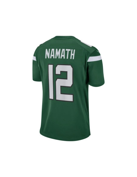 Mens New York Jets Joe Namath Gotham Green Game Retired Player Jersey