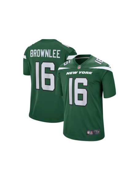 Mens New York Jets Jason Brownlee Gotham Green Game Jersey