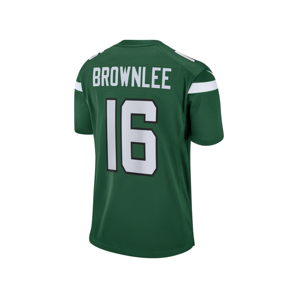 Mens New York Jets Jason Brownlee Gotham Green Game Jersey