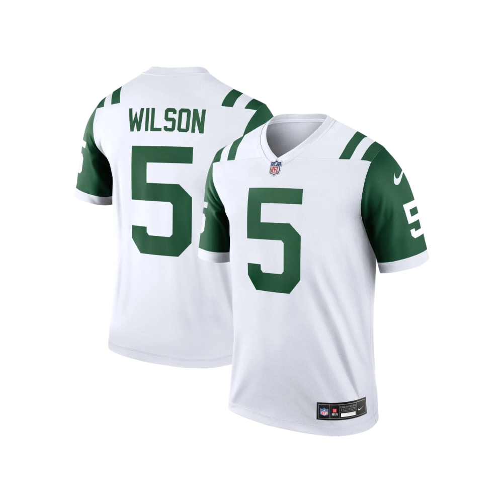 Mens New York Jets Garrett Wilson White Classic Alternate Legend Jersey