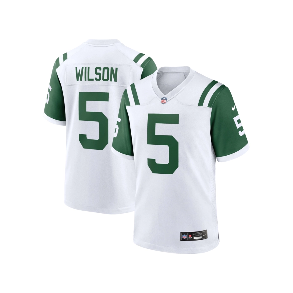 Mens New York Jets Garrett Wilson White Classic Alternate Game Jersey
