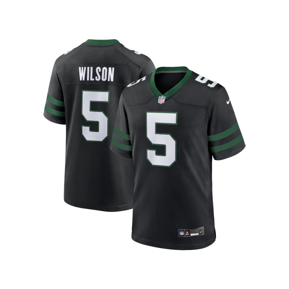 Mens New York Jets Garrett Wilson Legacy Black Alternate Game Jersey