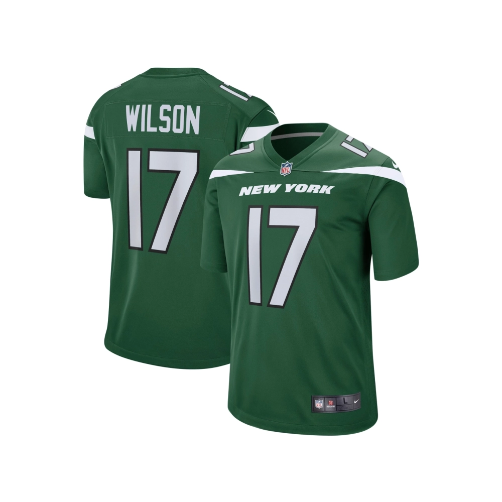 Mens New York Jets Garrett Wilson Green Player Game Jersey
