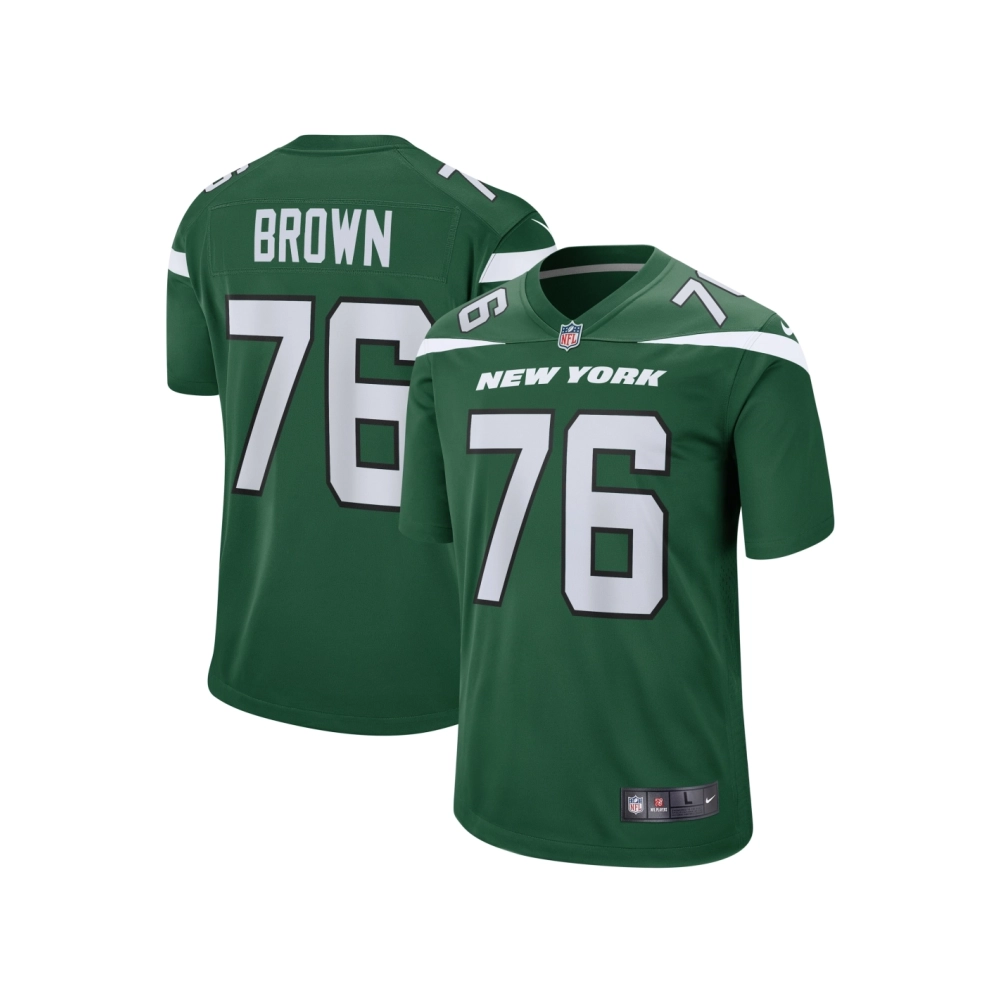 Mens New York Jets Duane Brown Gotham Green Team Game Jersey