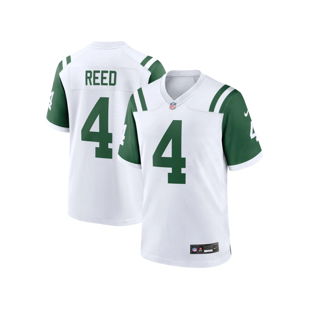 Mens New York Jets D.J. Reed White Classic Alternate Game Jersey