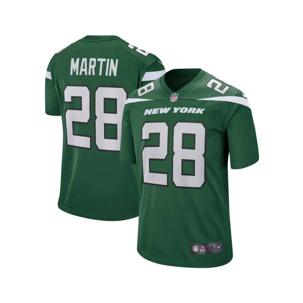 Mens New York Jets Curtis Martin Gotham Green Game Retired Player Jersey