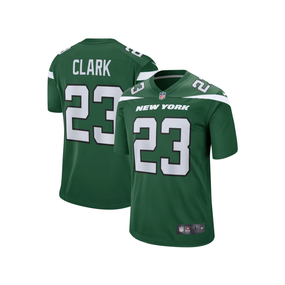 Mens New York Jets Chuck Clark Gotham Green Team Game Jersey