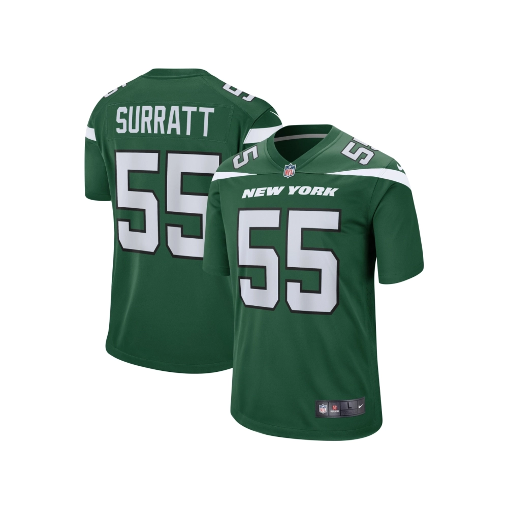 Mens New York Jets Chazz Surratt Gotham Green Game Player Jersey