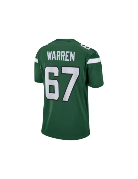 Mens New York Jets Carter Warren Gotham Green Game Jersey