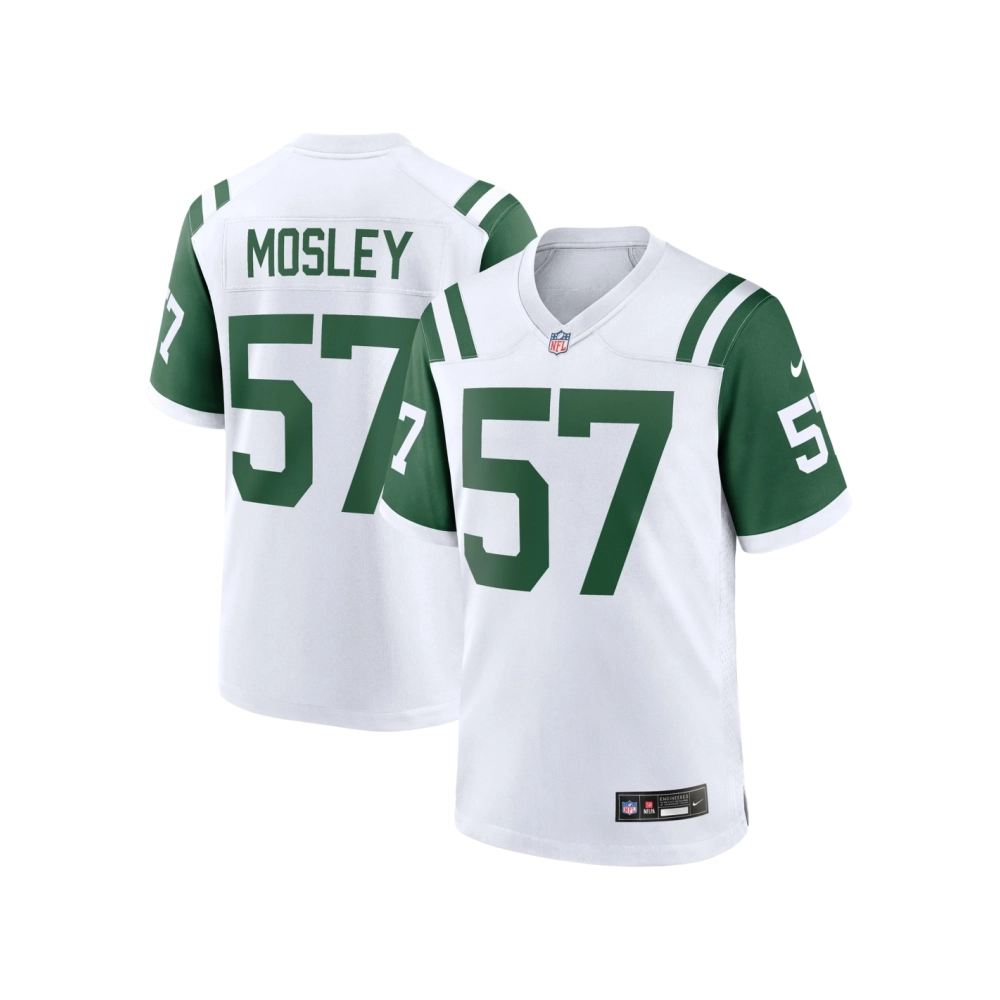 Mens New York Jets C.J. Mosley White Classic Alternate Game Jersey