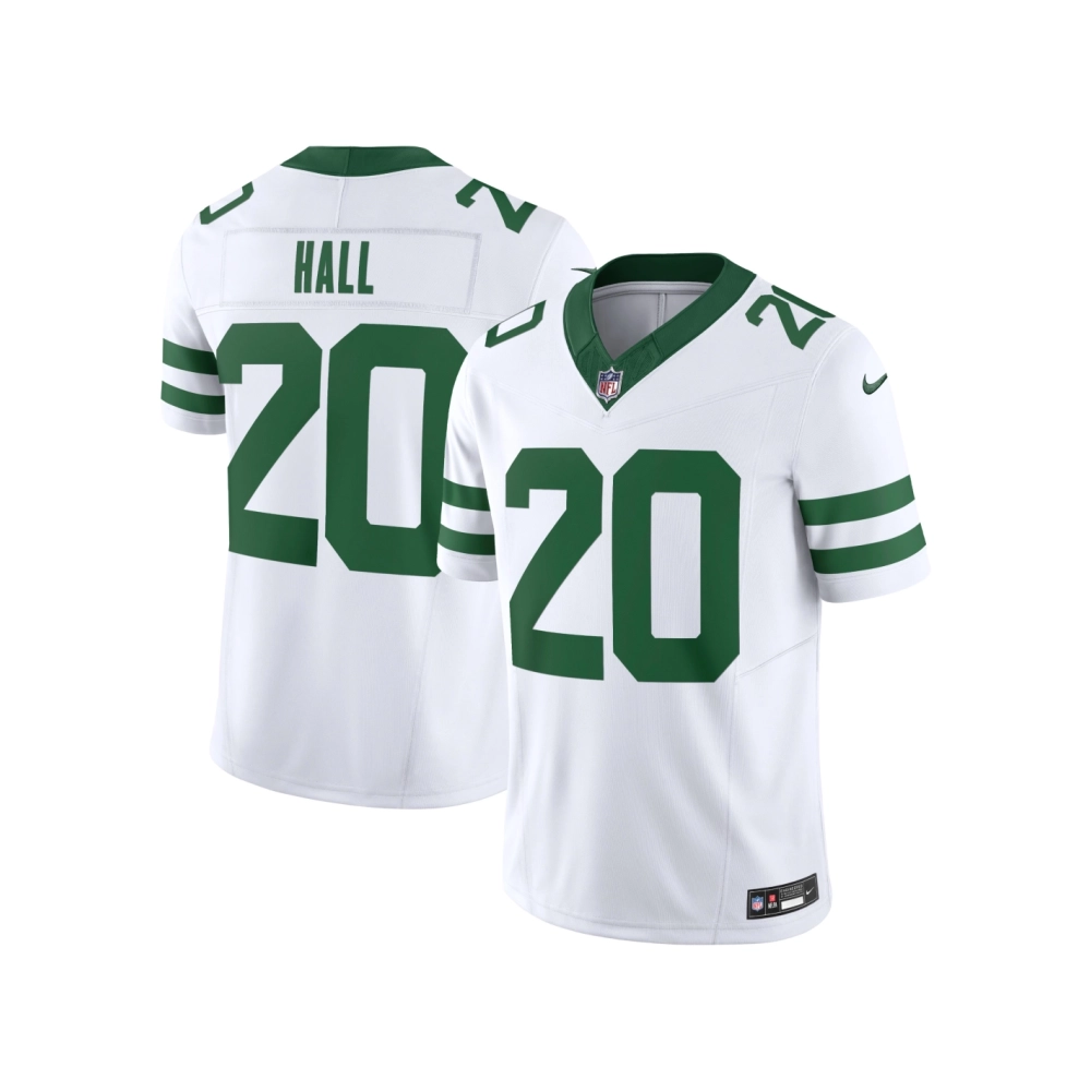 Mens New York Jets Breece Hall Legacy White Vapor F.U.S.E. Limited Jersey