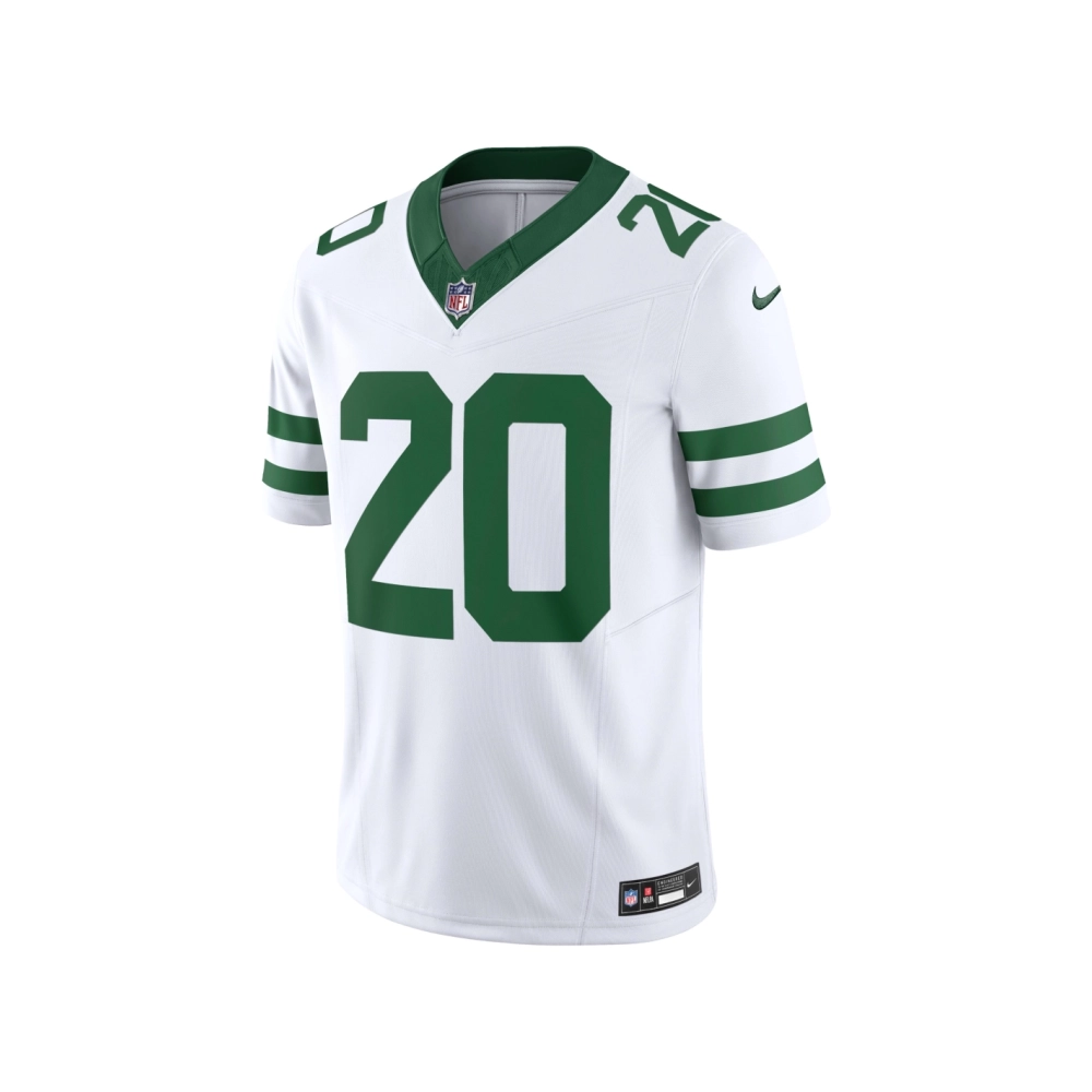 Mens New York Jets Breece Hall Legacy White Vapor F.U.S.E. Limited Jersey