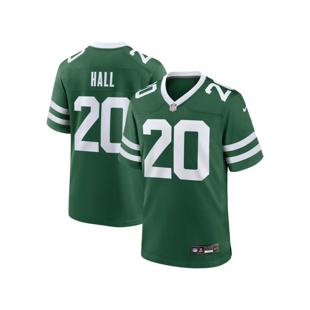 Mens New York Jets Breece Hall Legacy Green Game Jersey
