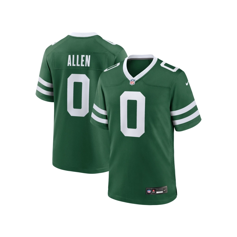 Mens New York Jets Braelon Allen Legacy Green Game Jersey
