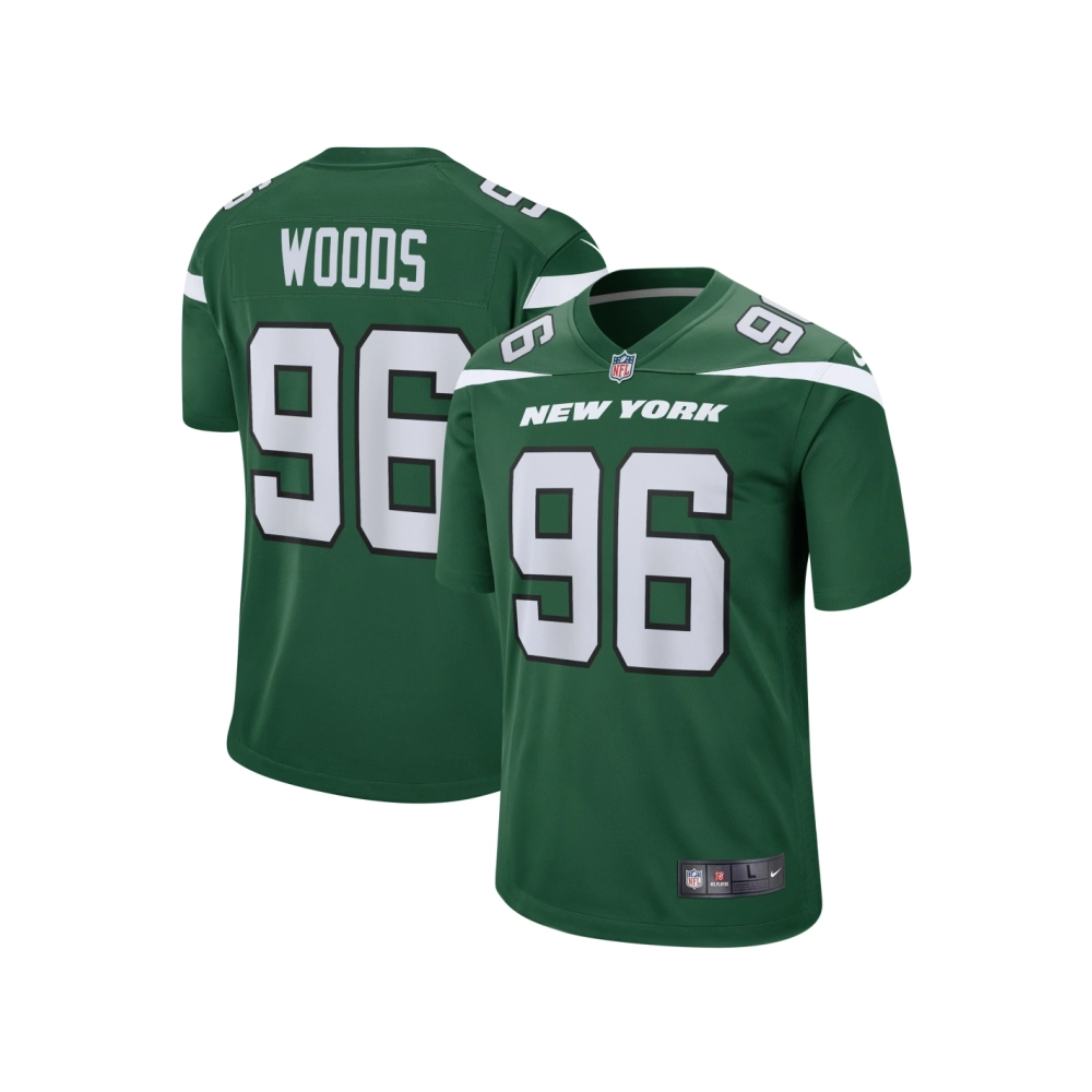 Mens New York Jets Al Woods Gotham Green Game Jersey