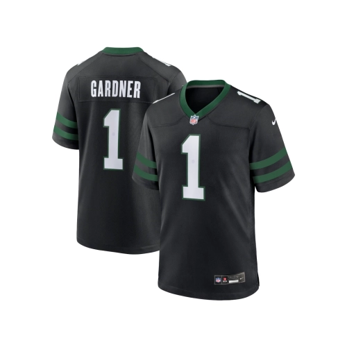 Mens New York Jets Ahmad Sauce Gardner Legacy Black Alternate Game Jersey