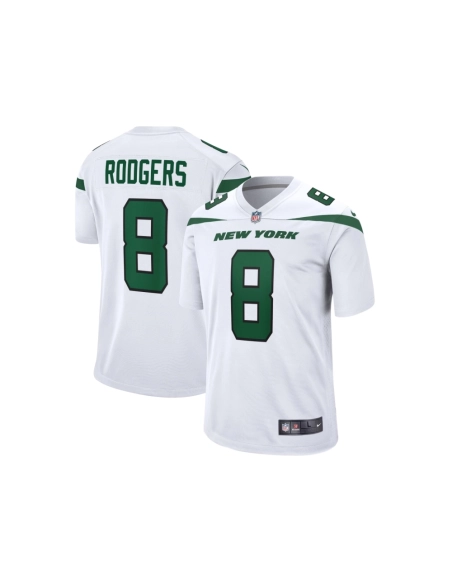 Mens New York Jets Aaron Rodgers White Game Jersey