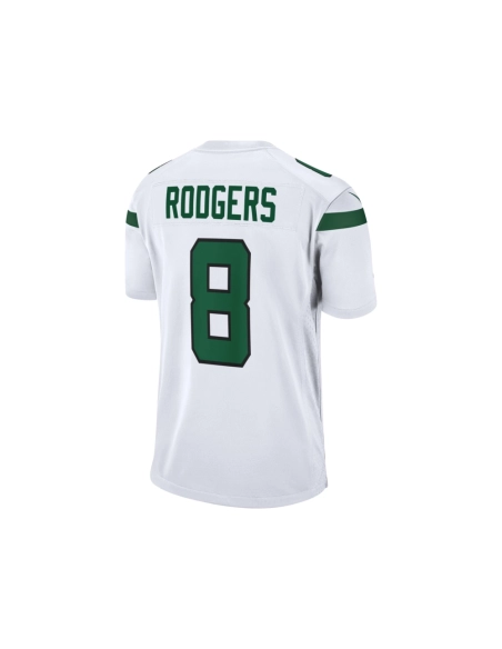Mens New York Jets Aaron Rodgers White Game Jersey