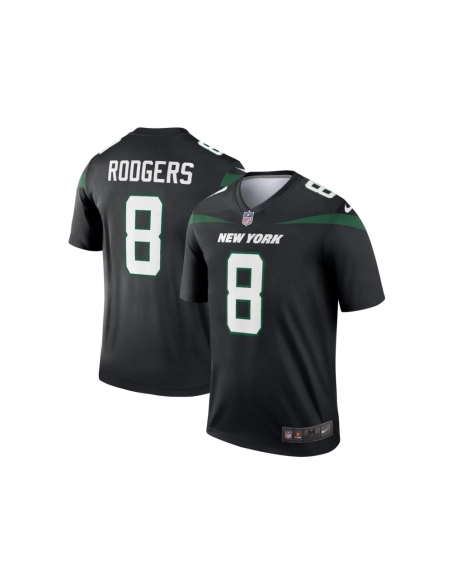 Mens New York Jets Aaron Rodgers Stealth Black Alternate Legend Player Jersey