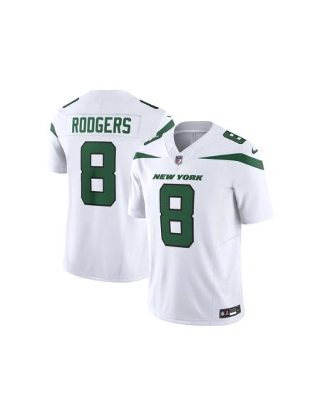 Mens New York Jets Aaron Rodgers Spotlight White Vapor F.U.S.E. Limited Jersey