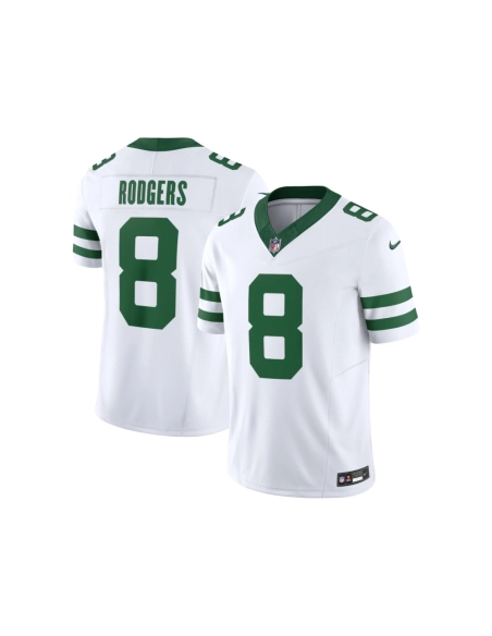 Mens New York Jets Aaron Rodgers Legacy White Vapor F.U.S.E. Limited Jersey