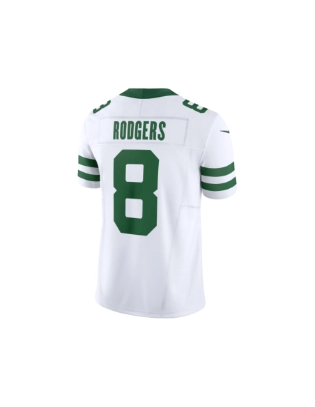 Mens New York Jets Aaron Rodgers Legacy White Vapor F.U.S.E. Limited Jersey