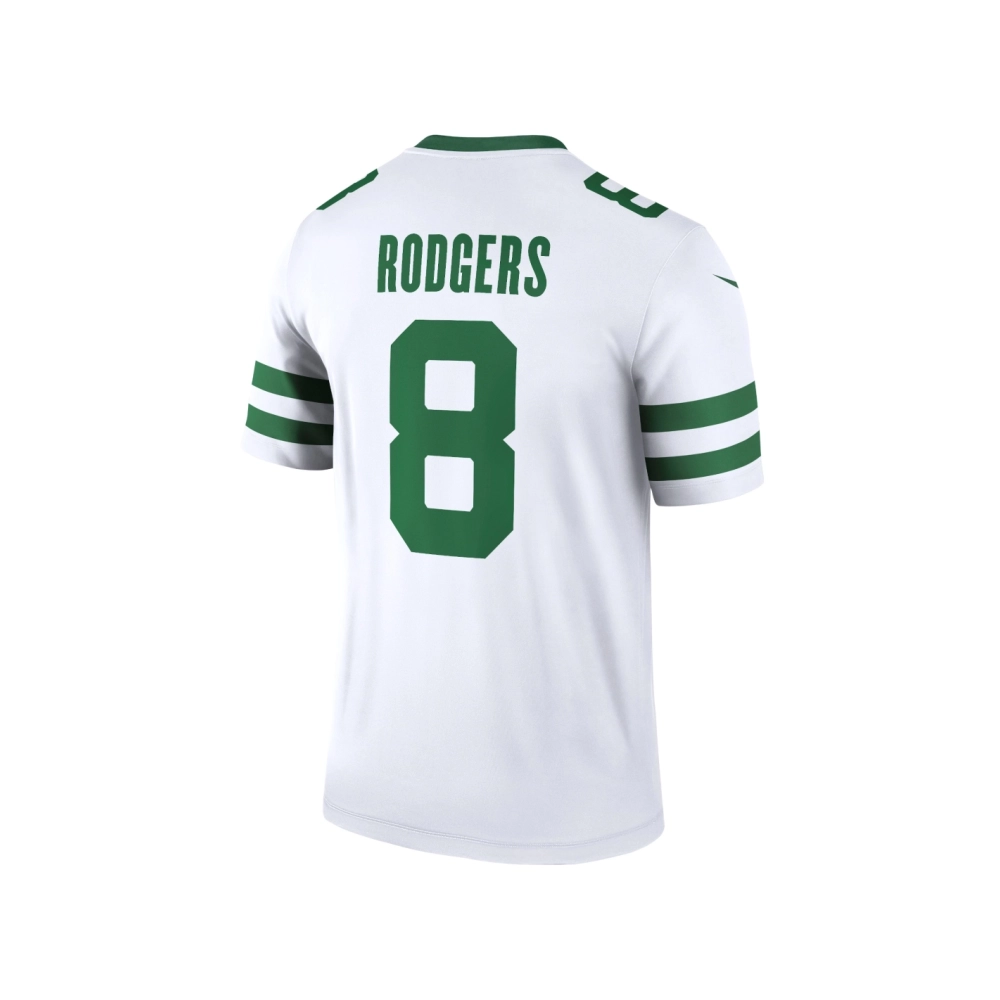 Mens New York Jets Aaron Rodgers Legacy White Legend Player Jersey