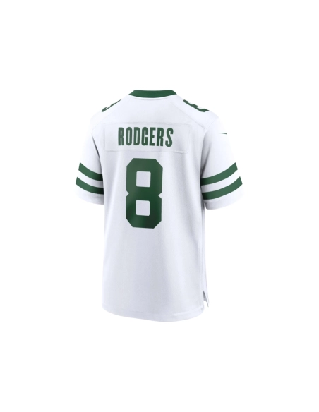Mens New York Jets Aaron Rodgers Legacy White Game Jersey