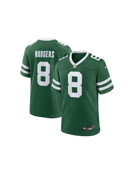 Mens New York Jets Aaron Rodgers Legacy Green Game Jersey