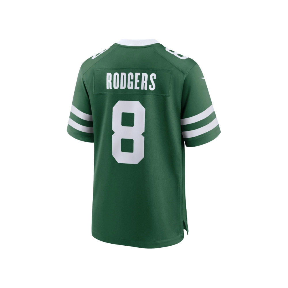Mens New York Jets Aaron Rodgers Legacy Green Game Jersey