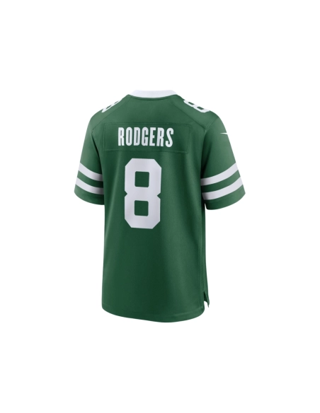 Mens New York Jets Aaron Rodgers Legacy Green Game Jersey