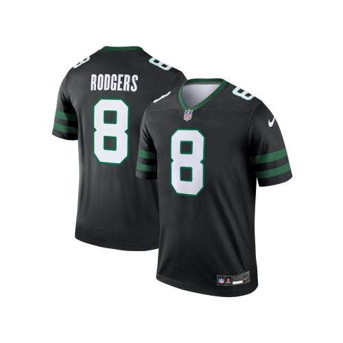 Mens New York Jets Aaron Rodgers Legacy Black Alternate Legend Jersey