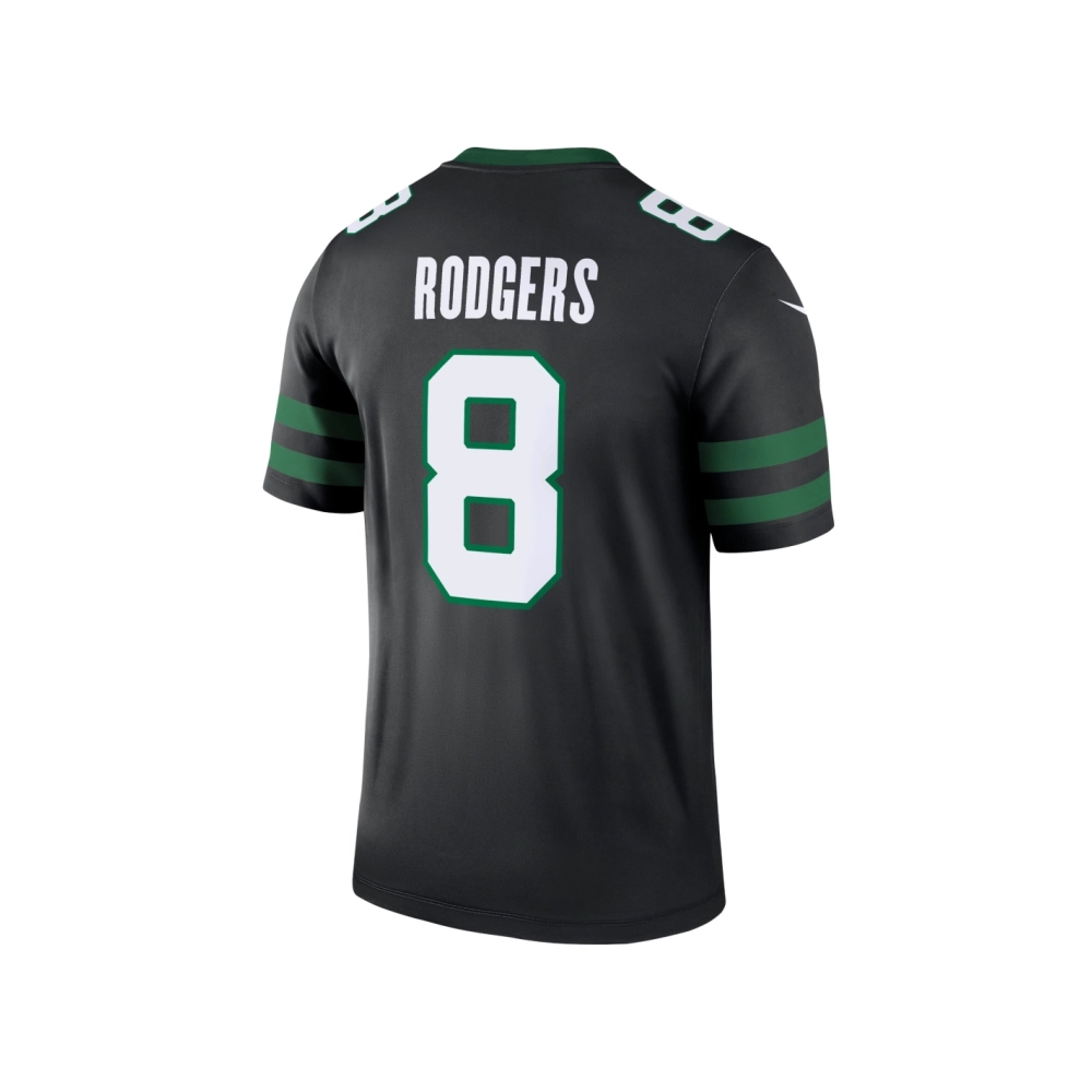 Mens New York Jets Aaron Rodgers Legacy Black Alternate Legend Jersey