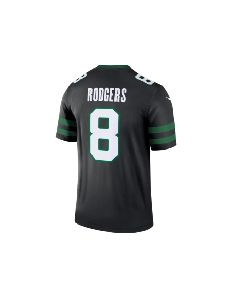 Mens New York Jets Aaron Rodgers Legacy Black Alternate Legend Jersey