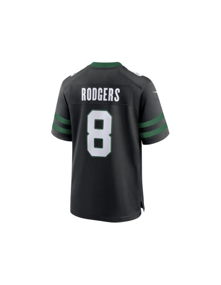 Mens New York Jets Aaron Rodgers Legacy Black Alternate Game Jersey