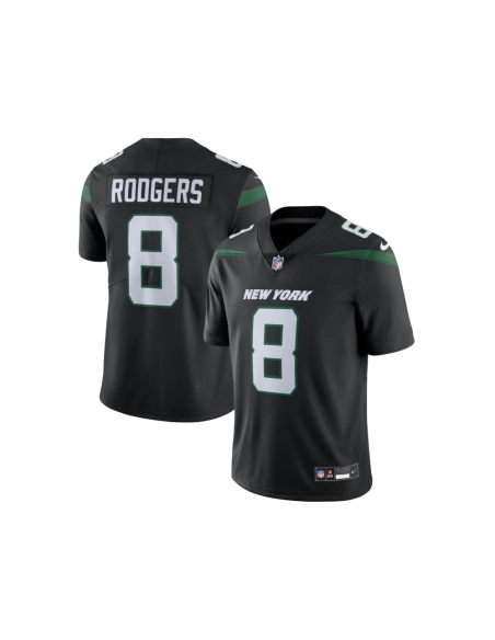 Mens New York Jets Aaron Rodgers Black Vapor Untouchable Limited Jersey