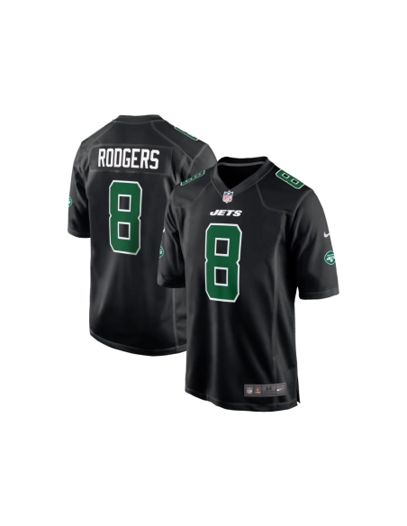 Mens New York Jets Aaron Rodgers Black Fashion Game Jersey
