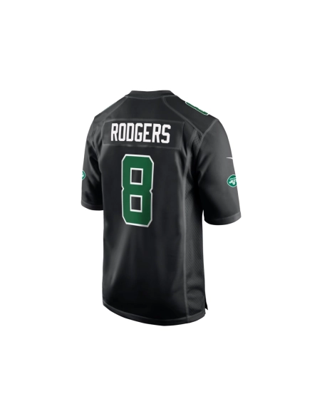 Mens New York Jets Aaron Rodgers Black Fashion Game Jersey