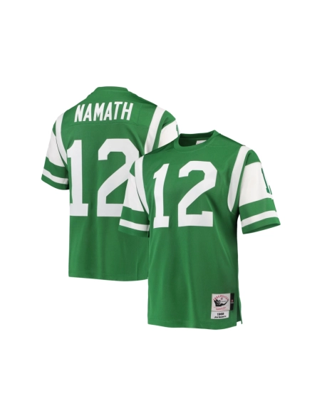 Mens New York Jets 1968 Joe Namath Green Throwback Retired Player Jersey