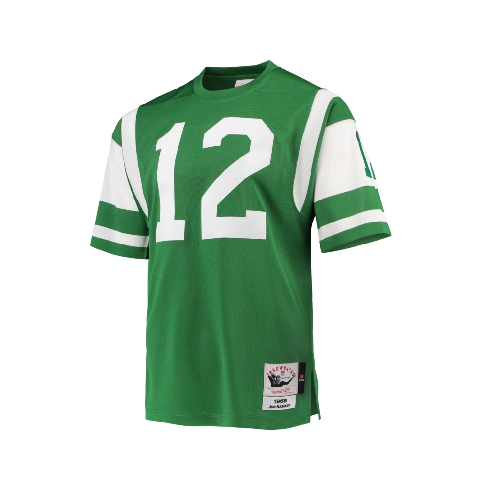 Mens New York Jets 1968 Joe Namath Green Throwback Retired Player Jersey