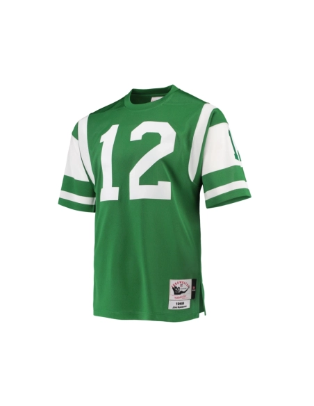 Mens New York Jets 1968 Joe Namath Green Throwback Retired Player Jersey