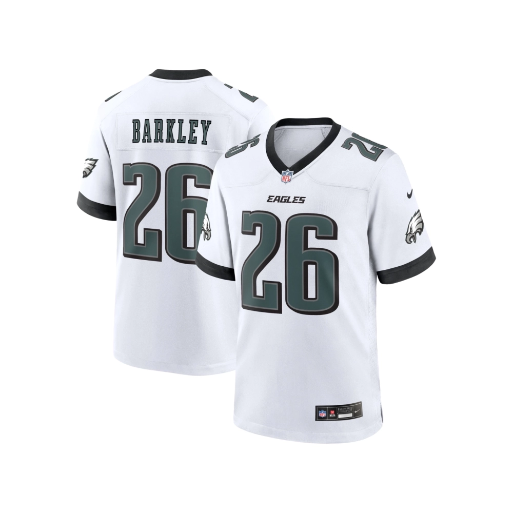 Mens Philadelphia Eagles Saquon Barkley White White Game Jersey