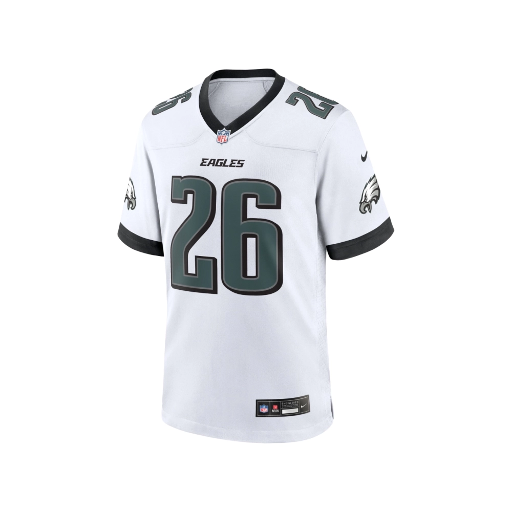 Mens Philadelphia Eagles Saquon Barkley White White Game Jersey