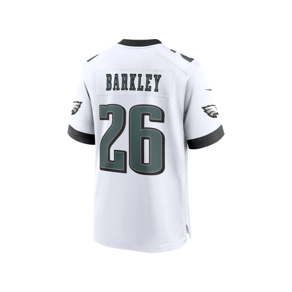 Mens Philadelphia Eagles Saquon Barkley White White Game Jersey