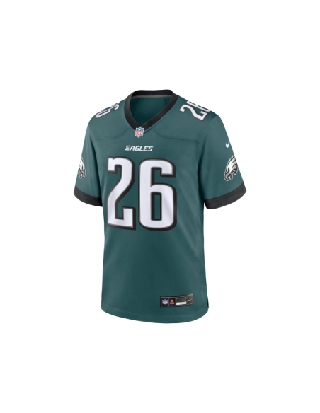 Mens Philadelphia Eagles Saquon Barkley Midnight Green Game Player Jersey