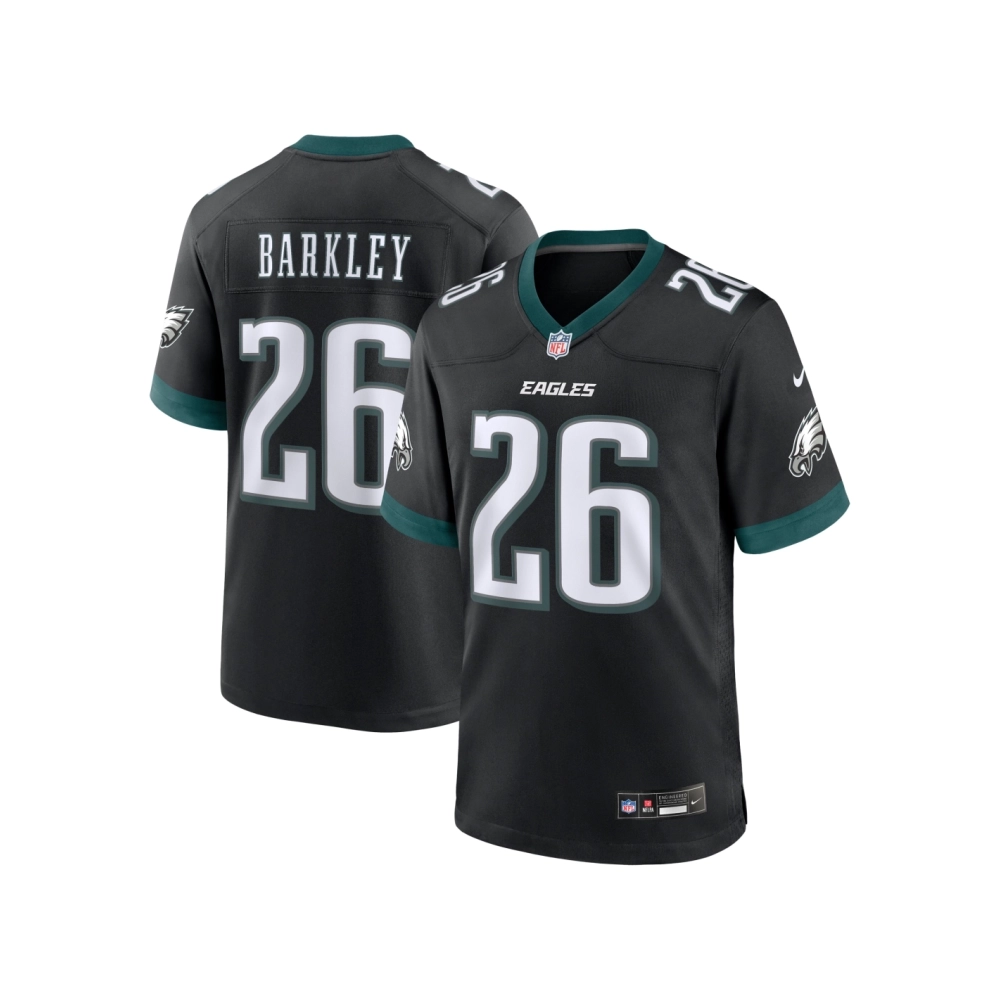 Mens Philadelphia Eagles Saquon Barkley Black Alternate Game Jersey