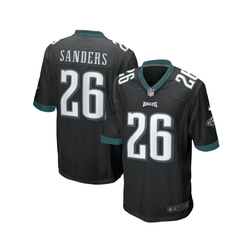 Mens Philadelphia Eagles Miles Sanders Black Game Jersey