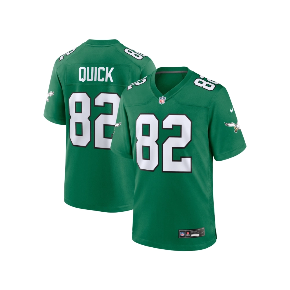Mens Philadelphia Eagles Mike Quick Kelly Green Alternate Game Jersey